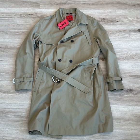Hugo WATER-REPELLENT TRENCH COAT WITH BELTED CLOSURE - Picture 4 of 9